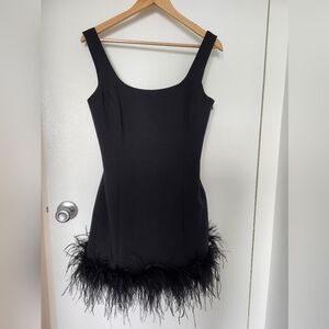 Michael Kors Feather-Trimmed Dress